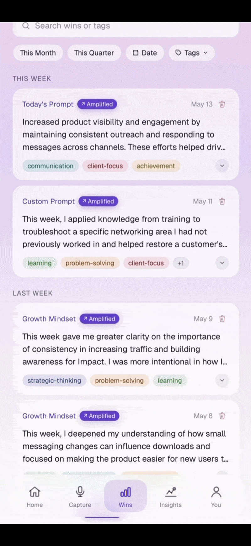 Show the receipts at review time